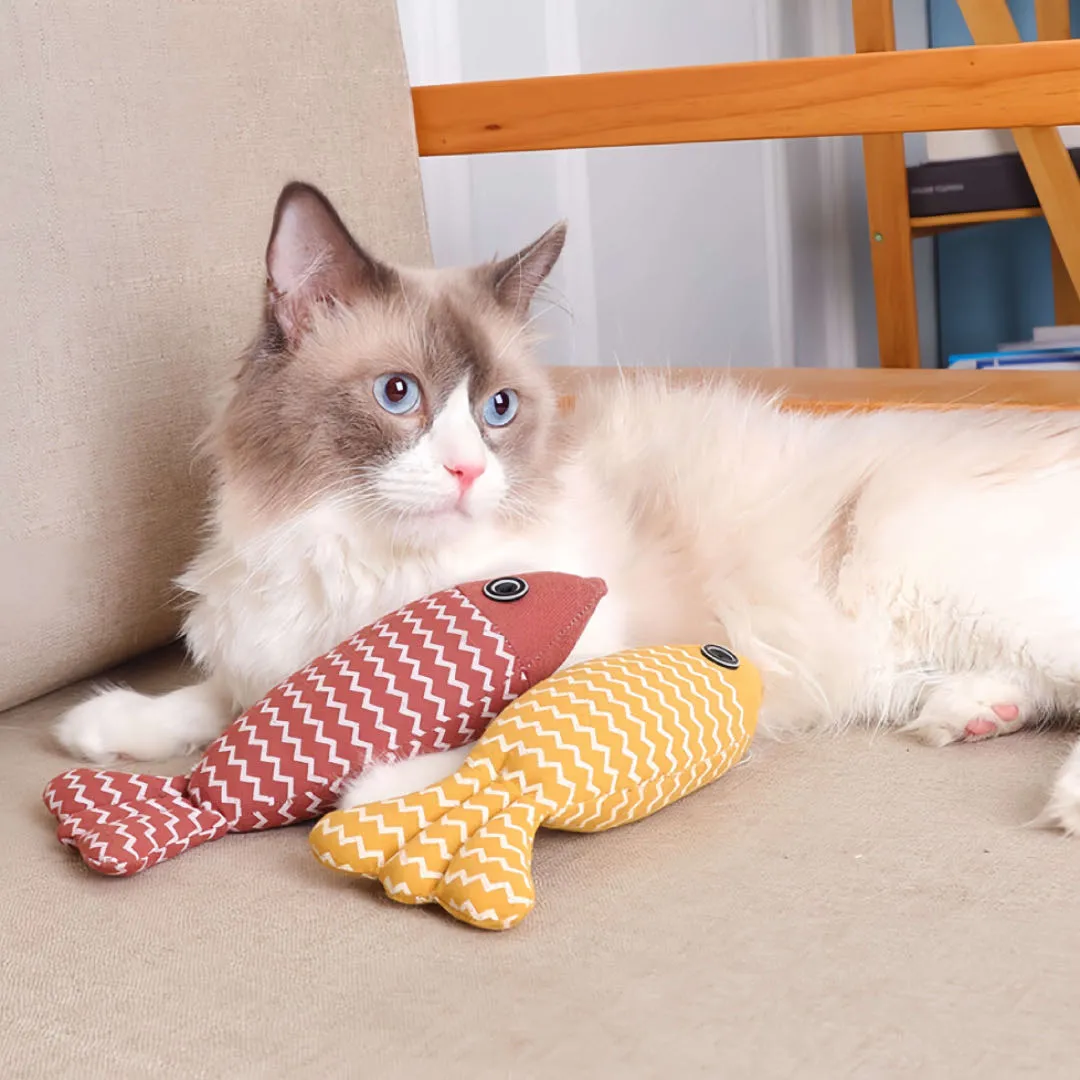 Stuffed Fish Cat Toy With Catnip