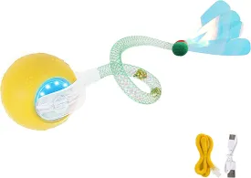 Upgraded Interactive Cat Toy, cat Toys for Indoor Cats, Automatic Kitten Ball with Mesh Elastic Tail, Moving Cat Toy for Bored Indoor Adult Cats, Motion Activated