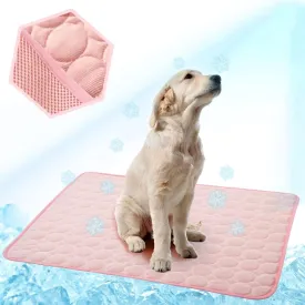 Washable Dog Cooling Mat Ice Silk Pet Self Cooling Pad Blanket for Indoor & Outdoor Car Seats