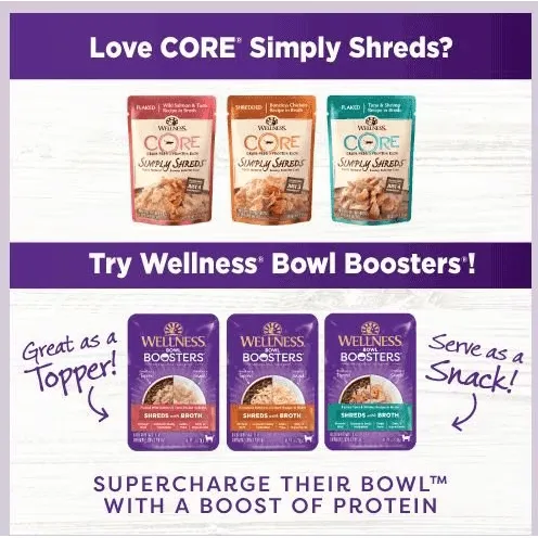 Wellness Bowl Boosters Flaked Salmon & Tuna Wet Cat Topper