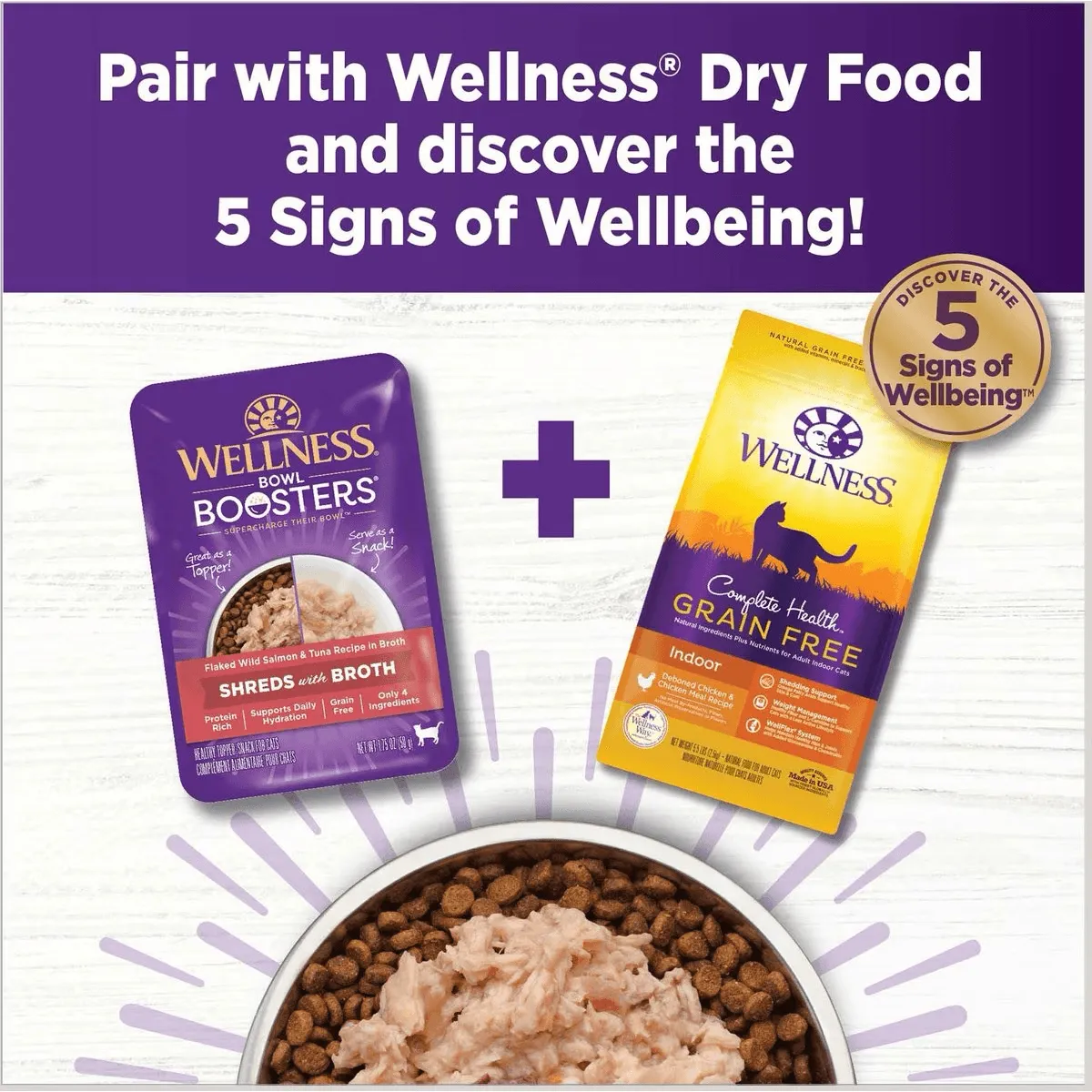 Wellness Bowl Boosters Flaked Salmon & Tuna Wet Cat Topper