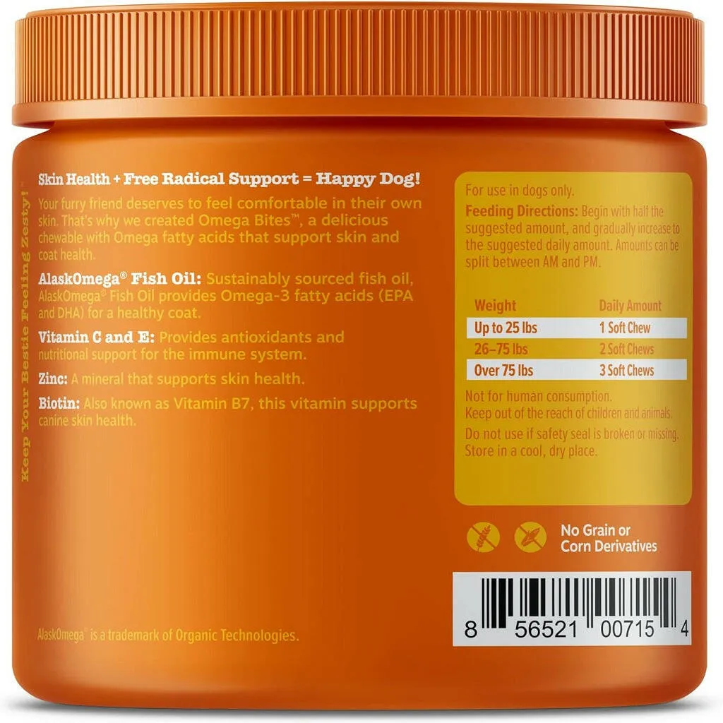 Zesty Paws Omega Bites Chicken Flavored Chews for Dogs (90 ct)