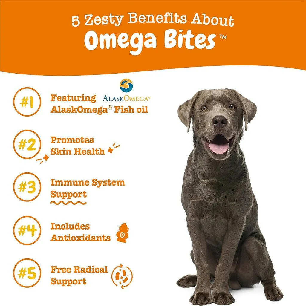 Zesty Paws Omega Bites Chicken Flavored Chews for Dogs (90 ct)